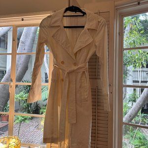 Theory White Trench Coat